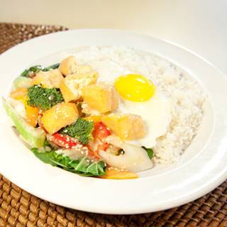 Tofu Egg Vegetable Rice 豆腐蛋什菜飯